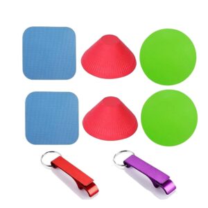 multi-function non slip rubber jar opener for weak hands, 8 pack silicone jar opener pads with 2 mini bottle lid opener for kitchen coasters