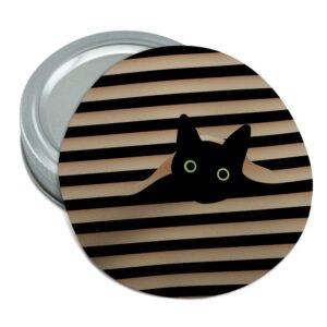 black cat in window round rubber non-slip jar gripper lid opener