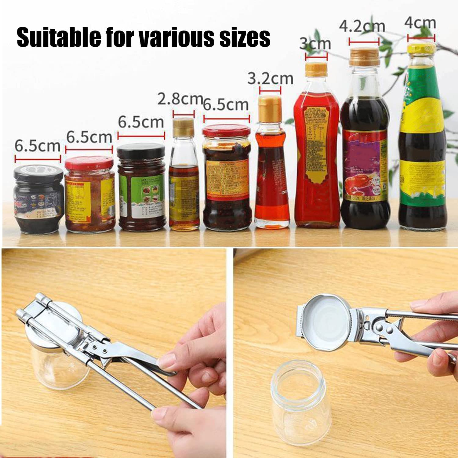 Master Opener Adjustable Jar & Bottle Opener, Adjustable Multifunctional Bottle Opener, Jar Gripper Tight Lid Opener, Kitchen Gadgets, Easy Jar Opener for the Elderly and Children