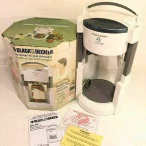 Black Decker Lids Off Automatic Jar Opener White Model JW200 Original Box