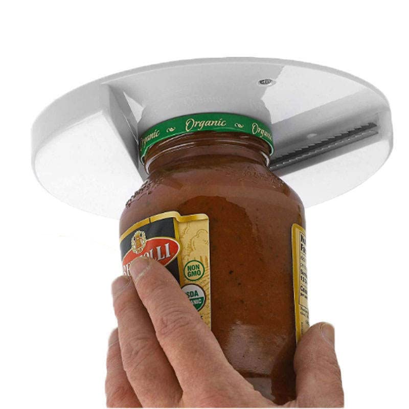 Sadis Jar Opener | Original Under Cabinet Bottle Opener & Jar Lid, Jar Opener for Weak Hands & Seniors with Arthritis - Open Any Size Jar & Can – Kitchen Gadgets Must Have, White, (generic)