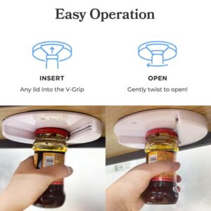 Sadis Jar Opener | Original Under Cabinet Bottle Opener & Jar Lid, Jar Opener for Weak Hands & Seniors with Arthritis - Open Any Size Jar & Can – Kitchen Gadgets Must Have, White, (generic)