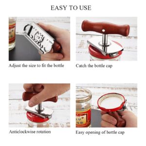 Jar Opener for Weak Hands,Jar Opener for Seniors with Arthritis,Easily Open the Jar with A Simple Twist,Good Gifts for Children and Women (Brown)