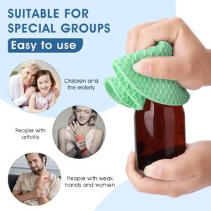 Lusofie 3pcs Silicone Jar Opener Gripper Pad, Rubber Jar Opener Gripper Pad Multi-purpose Round Honeycomb Jar Opener for Weak Hands Bottle Lid Opener 17cm/6.69Inch