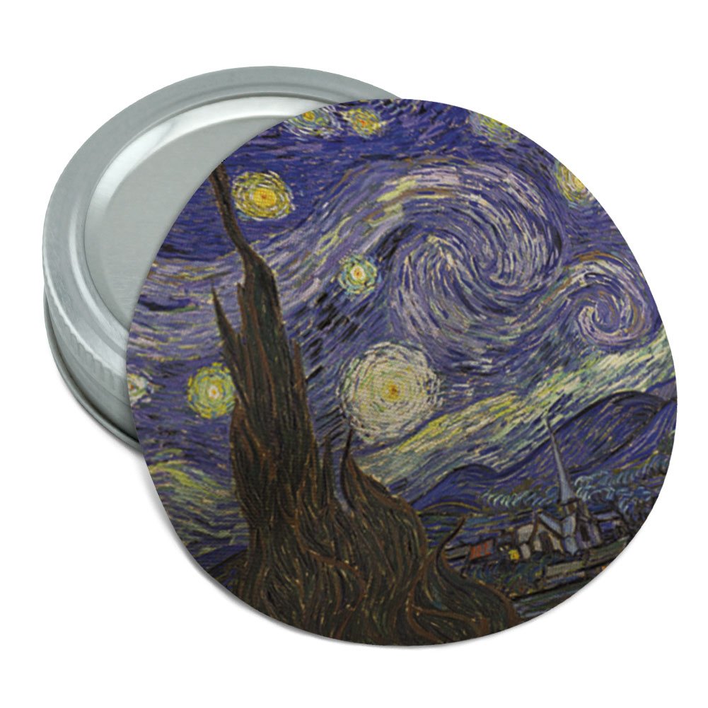 Starry Night Vincent Van Gogh Round Rubber Non-Slip Jar Gripper Lid Opener