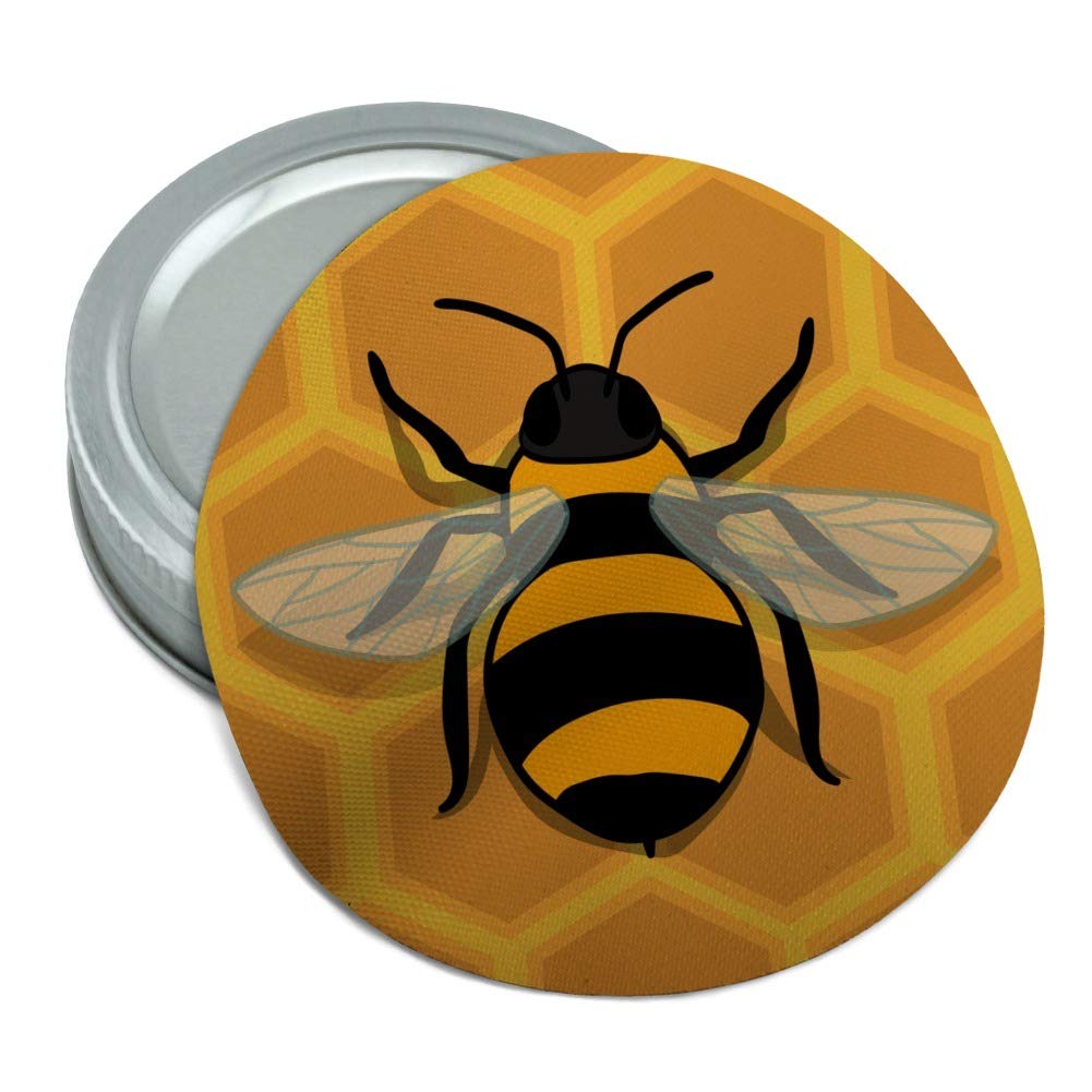 Bee on Honeycomb Round Rubber Non-Slip Jar Gripper Lid Opener