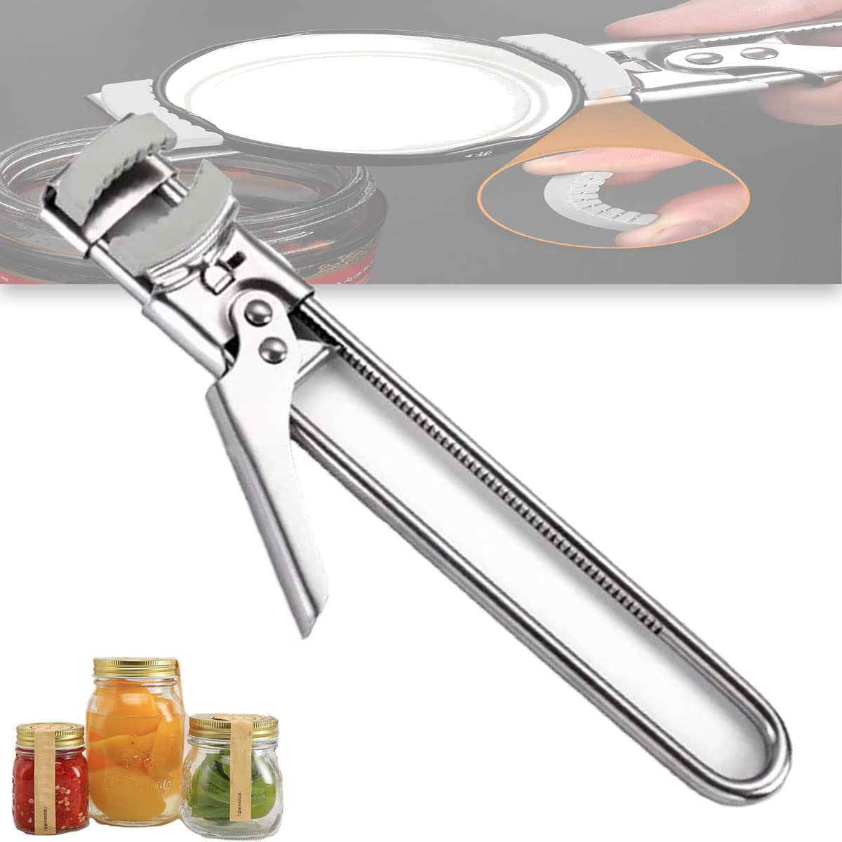 2023 New Jar Opener Multifunctional Stainless Steel Can Opener, Jar Gripper Tight Lid Opener, Kitchen Gadgets, Easy Jar Opener for the Elderly and Children