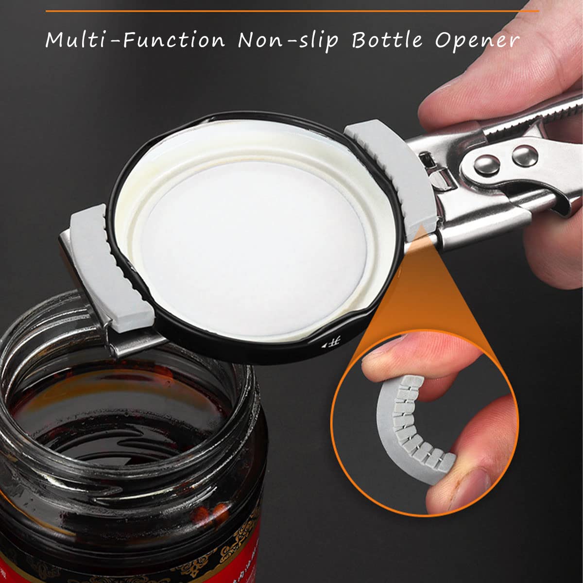 2023 New Jar Opener Multifunctional Stainless Steel Can Opener, Jar Gripper Tight Lid Opener, Kitchen Gadgets, Easy Jar Opener for the Elderly and Children