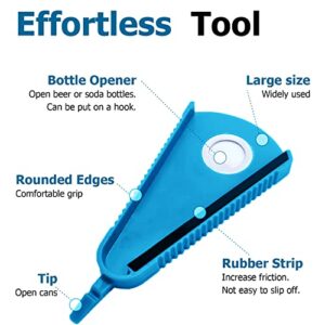 MEHIDFY Jar Opener, 4 in 1 Can Opener with Jar Opener Gripper Pad, Multifunctional Bottle Opener for Weak hands, Seniors with Arthritis and Anyone with Low Strength, Kitchen Gadgets (2*Blue)