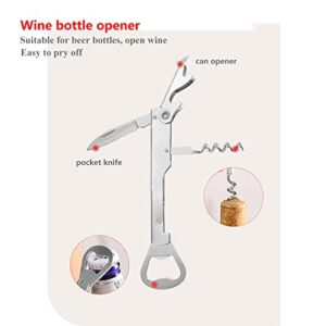 Jar Opener for Weak Hands,GTAGGEE Can Opener Manual Heavy Duty for Seniors with Arthritis Rubber,Multifunction Wine Beer Bottle Opener Corkscrew in Home,Kitchen