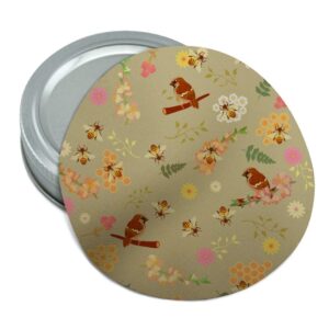 the birds and the bees pattern round rubber non-slip jar gripper lid opener