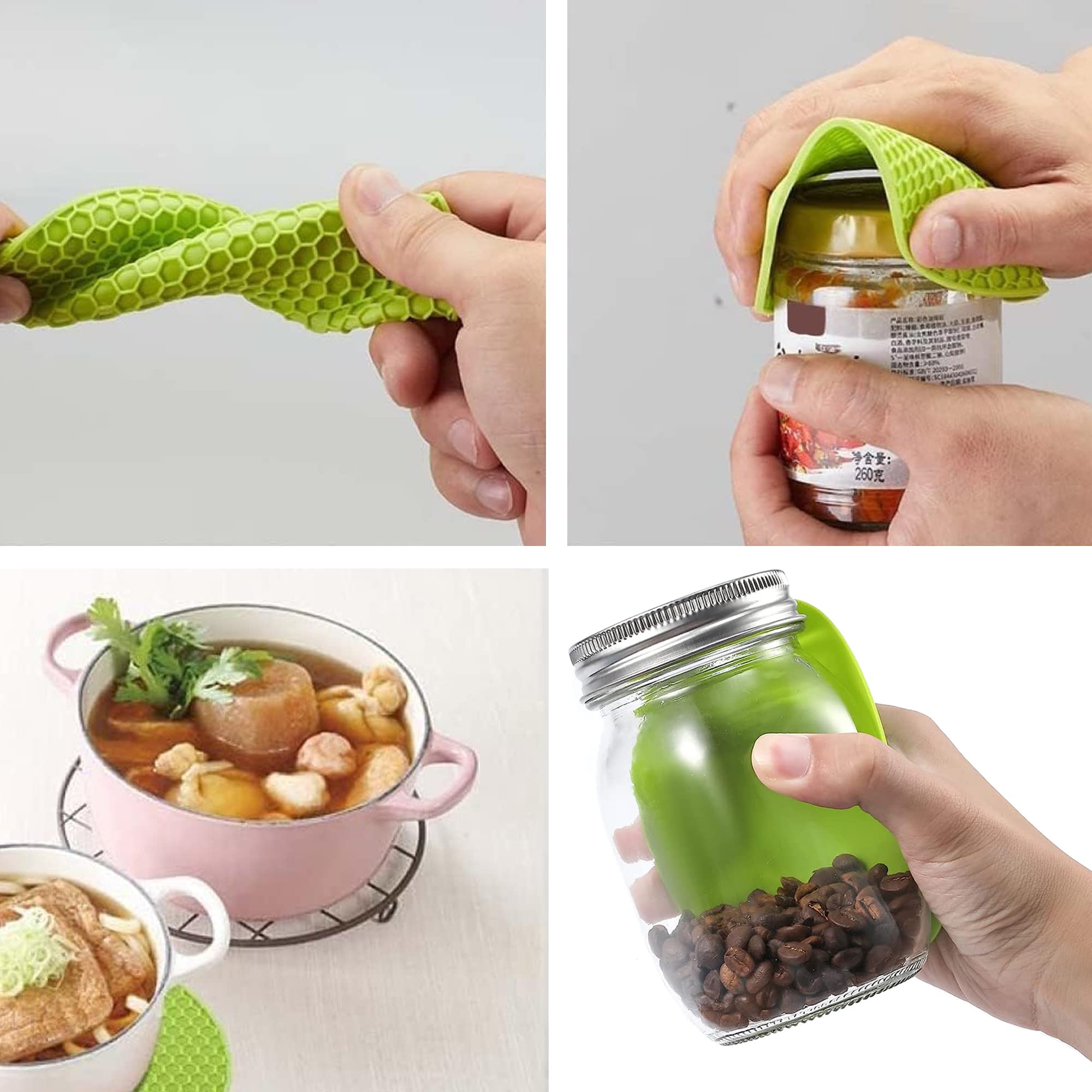 Draduo Jar Opener|5 in1 Bottle Gripper Opener | 5 in1 Multi Bottle Opener | with Silicone Handle Easy to Use for Weak, Senior, Arthritis Hands.