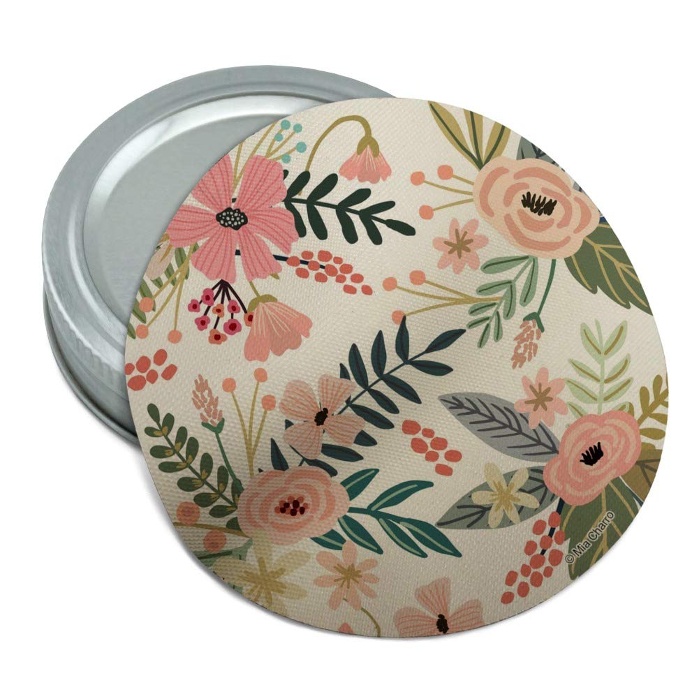 Flowers in a French Garden Round Rubber Non-Slip Jar Gripper Lid Opener