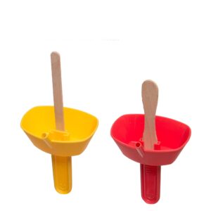drip free popsicle holder - mess free frozen treats holder with straw (2 pack)