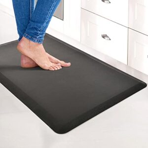 art3d anti fatigue mat - 1/2 inch cushioned kitchen mat - non slip foam comfort cushion for standing desk, office or garage floor (17.3"x28", black)