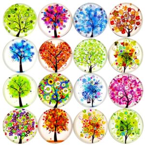 vafon 16pcs beautiful glass refrigerator magnets fridge stickers funny for office cabinets whiteboards tree of life decorative photo abstract