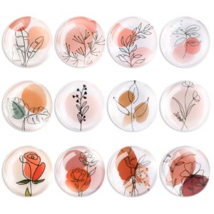 12 pieces fridge magnets line drawing refrigerator magnets glass strong magnetic crystal fridge magnets kitchen office whiteboard decorative magnets