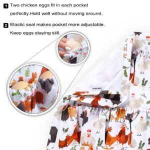 MZCXMAO Egg Apron, Egg Collecting Apron,Egg Gathering Apron,Egg Apron for Fresh Eggs,Egg Apron for Fresh Eggs Women (Adult-Unisex,Hen) Women's Day Gift.