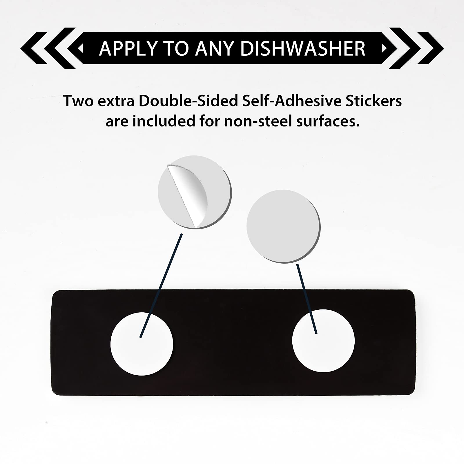 KitchenTour Dishwasher Magnet Clean Dirty Sign, Upgrade Super Strong Clean Dirty Magnet for Dishwasher, Large Text Easy to Read Non-Scratch Magnetic Indicator Kitchen Decor, Silver