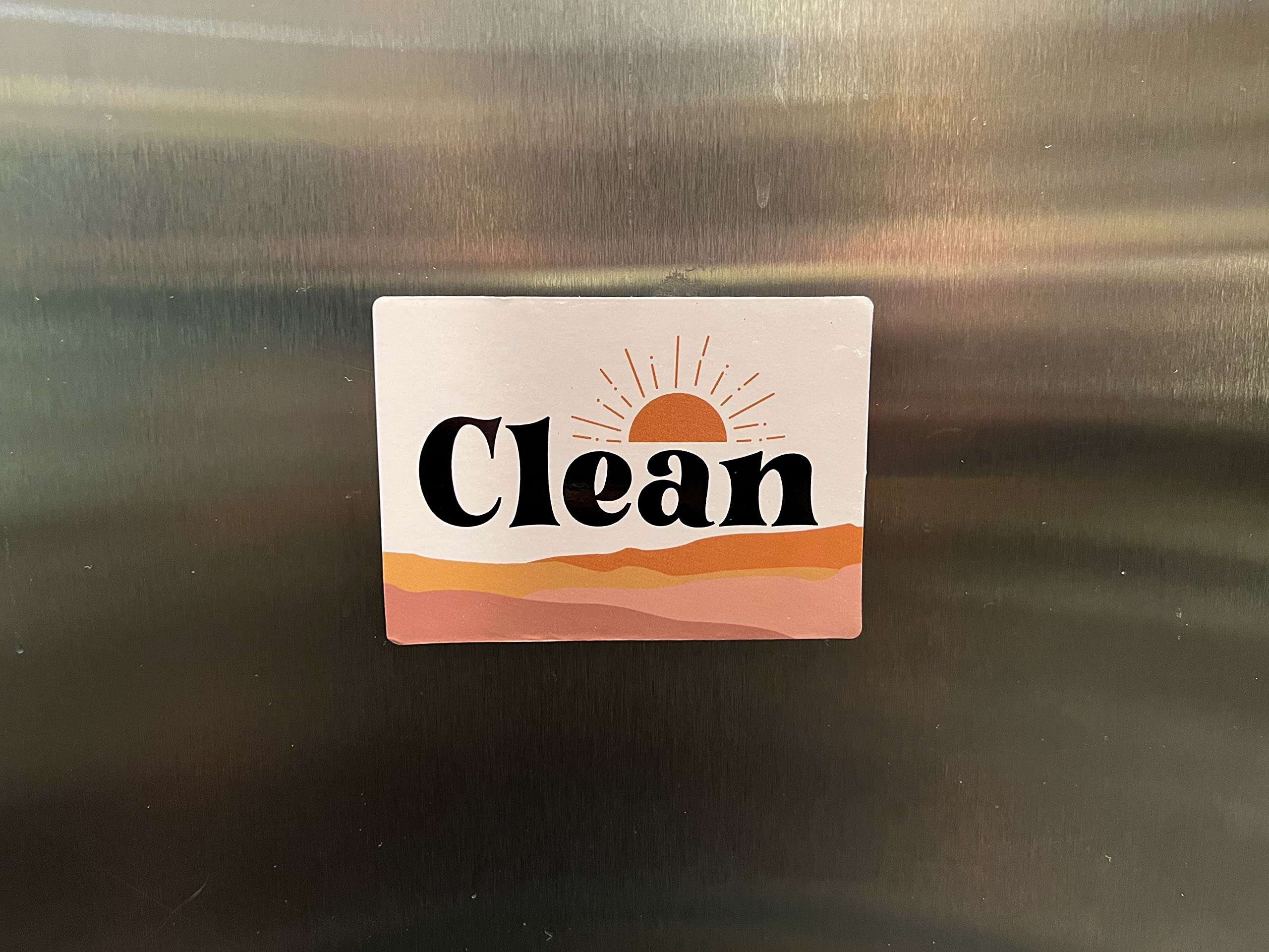 Boho Decor Dishwasher Magnet Clean Dirty Sign, Strong Clean Dirty Magnet for Dishwasher, Universal Dirty Clean Dishwasher Magnet Indicator for Kitchen Organization, Refrigerator Dish Wash Sign Magnet