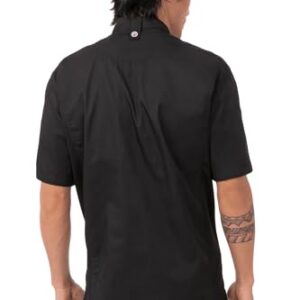 Chef Works Men's Springfield Chef Coat, Black, Medium