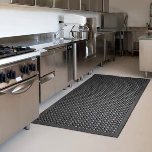 rubber floor mat anti-fatigue non slip floor mats 36" x 60" new commercial heavy duty drainage rubber kitchen mat black bar floor mat