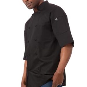 Chef Works Men's Montreal Cool Vent Chef Coat, Black, Large