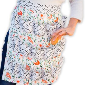 Egg Apron for Fresh Eggs, Egg Collecting Apron with 18 deep pockets, Chicken Egg Apron for Women, Egg gathering apron Multicolor