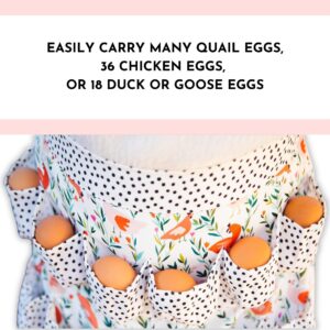 Egg Apron for Fresh Eggs, Egg Collecting Apron with 18 deep pockets, Chicken Egg Apron for Women, Egg gathering apron Multicolor