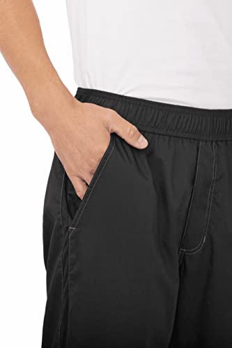 Chef Works Men's Cool Vent Baggy Chef Pants, Black, Medium