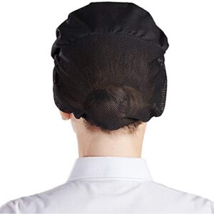 Nanxson 3pcs Chef Hat Kitchen Cooking Chef Cap Food Service Hair Nets CF9033 (Black*3pcs, one Size)