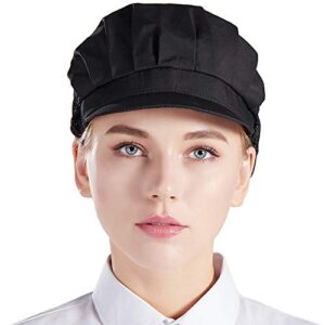 Nanxson 3pcs Chef Hat Kitchen Cooking Chef Cap Food Service Hair Nets CF9033 (Black*3pcs, one Size)