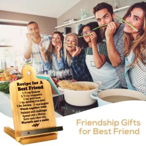 Birthday Friendship Gifts for Women Friends Cookbook Stand Gifts for Friend Inspirational Gifts for Women Friends Bestie BFF Friend Kitchen Gifts Cookbook Stand C-004