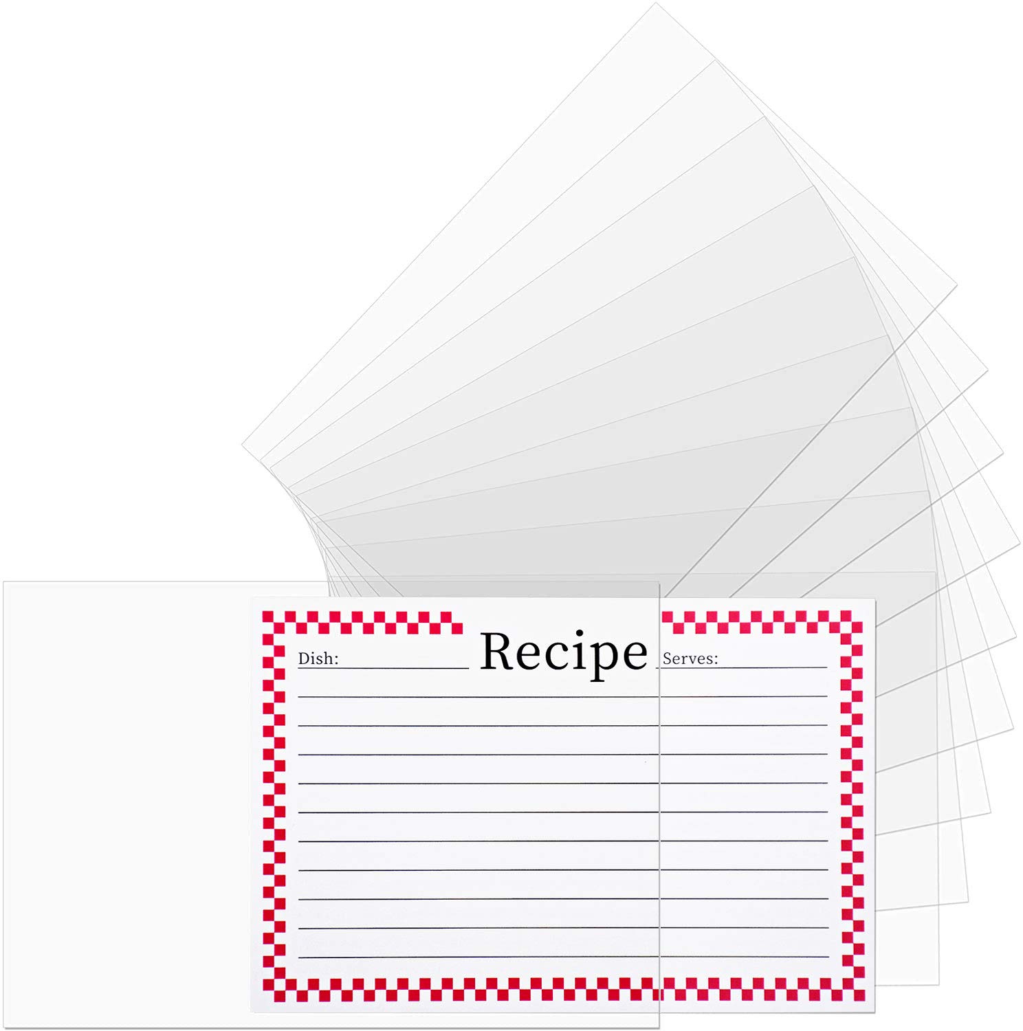 Vovoo 3x5 Recipe Card Protectors,100 Count,Recipe Card Covers,Index Card Sleeve