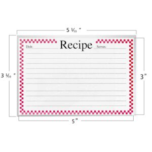 Vovoo 3x5 Recipe Card Protectors,100 Count,Recipe Card Covers,Index Card Sleeve