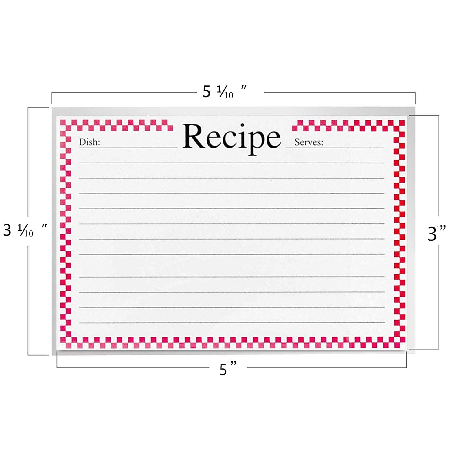 Vovoo 3x5 Recipe Card Protectors,100 Count,Recipe Card Covers,Index Card Sleeve