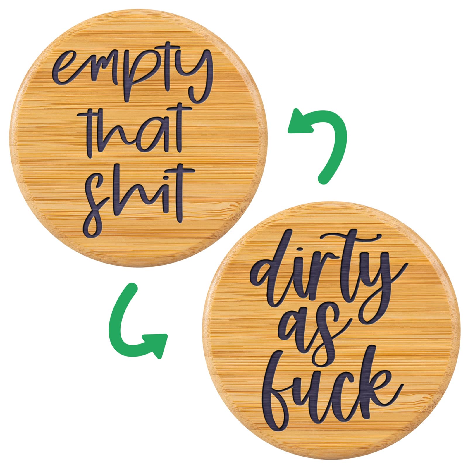 LEADO Dishwasher Magnet Clean Dirty Sign - Clean Dirty Magnet for Dishwasher - Bamboo, Dirty Clean Dishwasher Magnet - Funny Birthday, Mothers Day, Housewarming Gifts, Kitchen Dishwasher Sign Decor