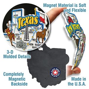 Florida Jumbo State Magnet by Classic Magnets, 4" x 4", Collectible Souvenirs Made in The USA