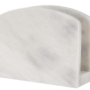 Radicaln Marble Napkin Holder White 6.5"x5.5" Inch Dining Table Handmade Napkins Holder - Simple Modern Home & Kitchen Paper Towel Holder Countertop - Used as Utensil Holder, Home Décor & Bar Napkins