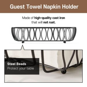 LEVIMETREE Guest Bathroom Napkin Holder Tray - Paper Towel Holder for Bathroom, Disposable Hand Towels Holder, Napkin Holders for Paper Napkins, Guest Hand Towels Holder Napkin Dispenser (Black)