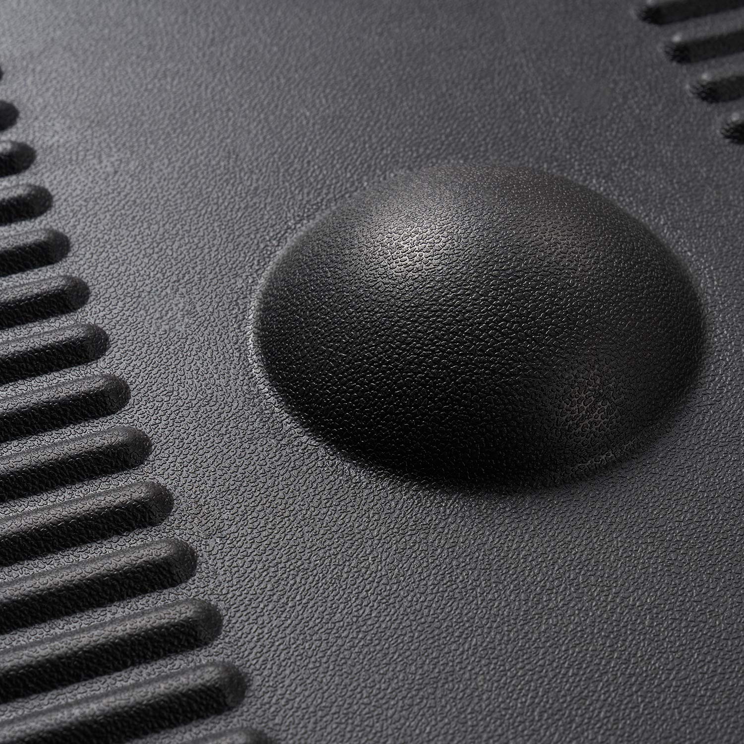 FEZIBO Anti Fatigue Mat for Standing Desk with Ergonomic Design, Comfort Standing Desk Mat, Ergonomic Stand Up Mat with 2 Massage Bar, Floor Mat for Workplace, Office, Home, Black