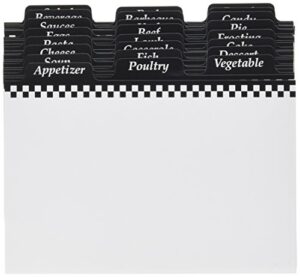 4-by-6-inch recipe box dividers