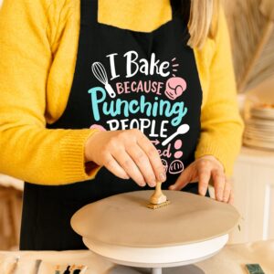 Gvlrbut Funny Aprons for Women with Pockets - Baking Gifts for Bakers Cute Cooking Aprons for Men Chef Kitchen, Baking Accessories for Dad Mom Friends Birthday Mother’s Day Husband Wife