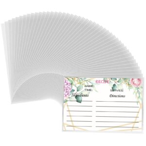 4x6 inches recipe card protectors, recipe card covers, set of 100