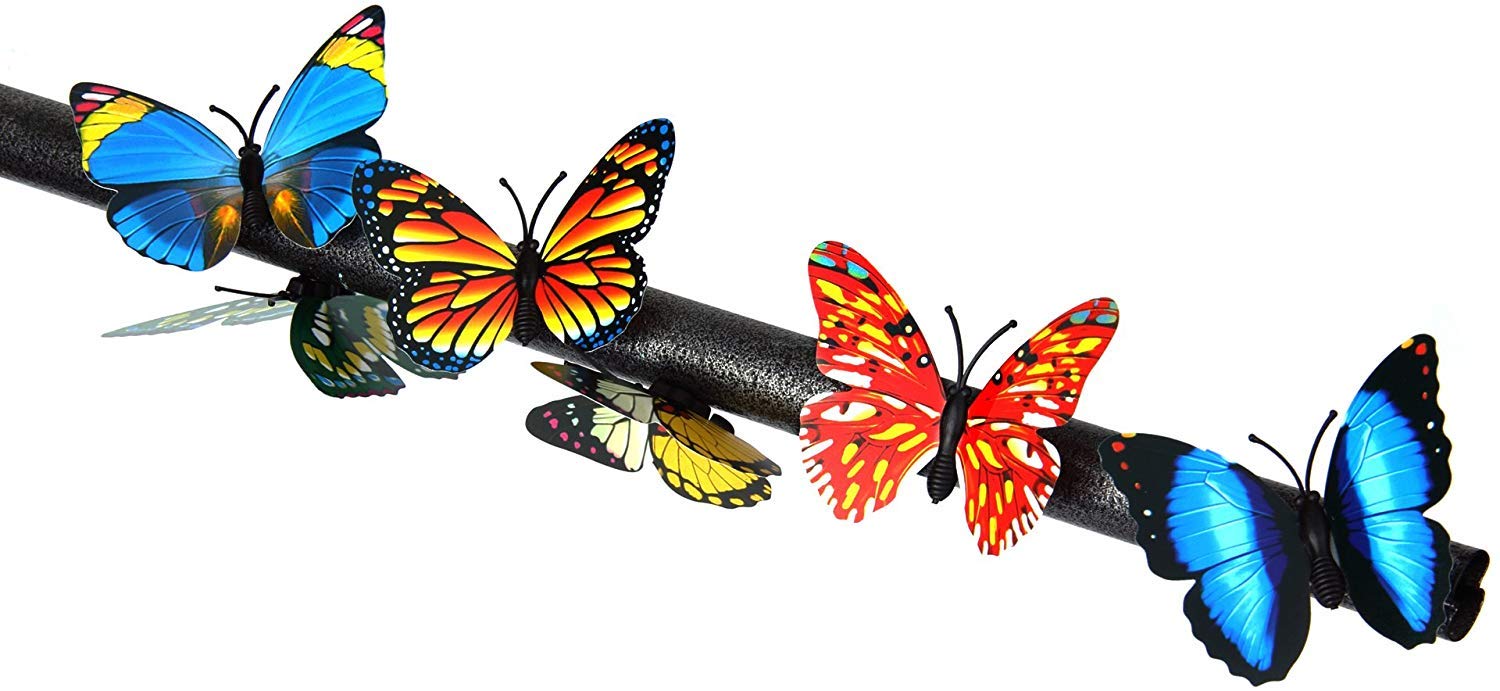 20pcs 3D PVC Butterfly Magnet Wall Decoration with Refrigerator Magnets（Color Random）