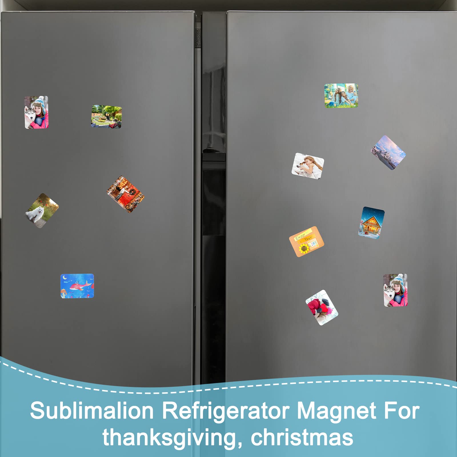 30 Pcs Sublimation Magnets Blanks Car 3.5 x 2.5 Inch Sublimation Blank Magnets Bulks DIY Decorative Magnets for Home Kitchen Fridge Refrigerator Microwave Oven Wall Door Decoration Office Calendar