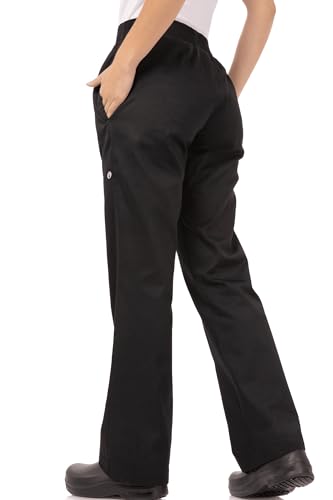 Chef Works Women's Essential Baggy Chef Pants, Black, Medium