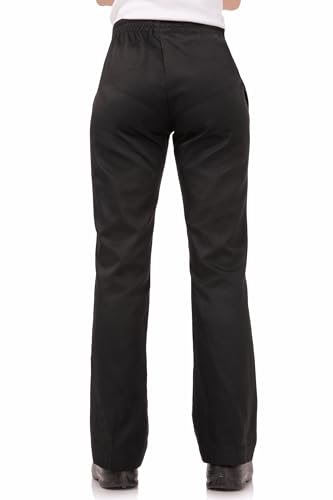 Chef Works Women's Essential Baggy Chef Pants, Black, Medium