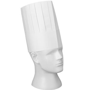 WILLBOND 12 Pcs Chef Hat Set 9 Inch Disposable Paper Chef Tall Hats Adjustable White Chef Hat for Men Women, Kitchen Cooking Chef Hat for Food Restaurants, Home Kitchen, Birthday Party