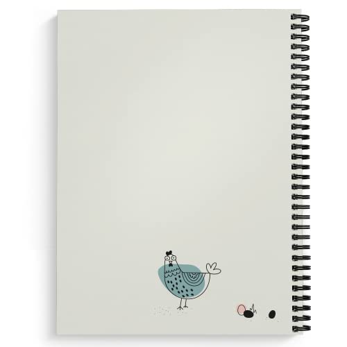 Gotcha Covered Notebooks Softcover Cluckin Good Recipes 8.5" x 11" Spiral Notebook/Recipe Book, 120 Recipe Pages, Durable Gloss Laminated Cover, Black Wire-o Spiral. Made in the USA